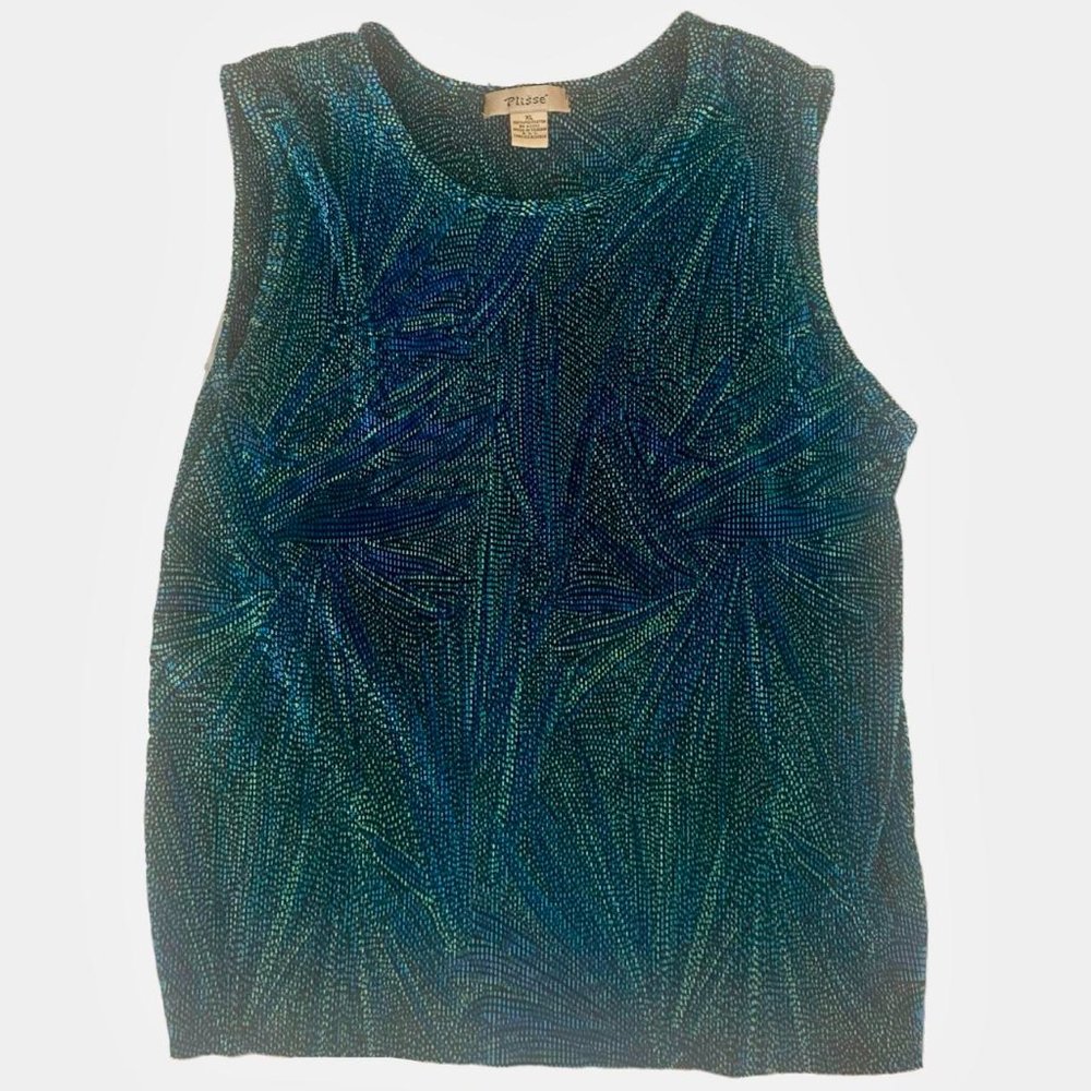 VINTAGE PLISSE SLEEVELESS TOP